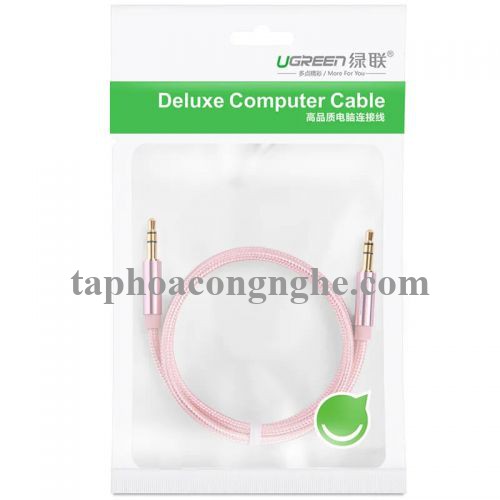 Ugreen 30817 3M màu Hồng Cáp âm thanh 2 đầu 3.5mm dương AV112 30030817